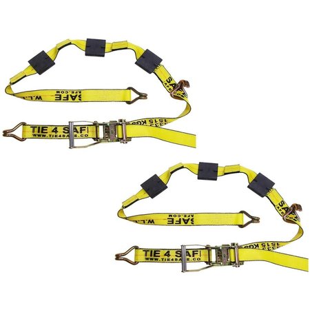 TIE 4 SAFE 2" x 10' Auto Transport Tie Down w/ J Hooks
WLL: 3,333 lbs. 
, PK2 RT51-510-W5-2